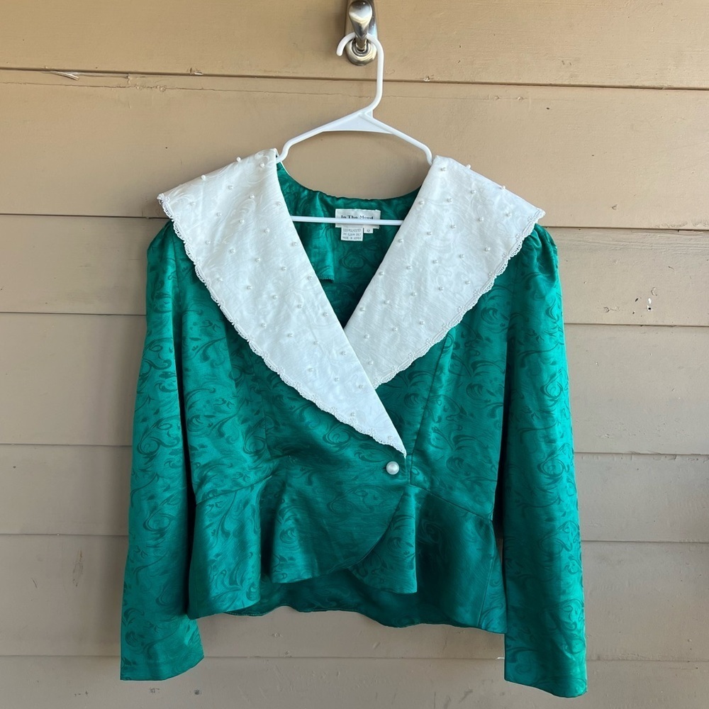 Vintage In the Mood Green Blazer Size 12